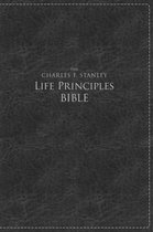 NKJV, The Charles F. Stanley Life Principles Bible, Large Print, Leathersoft, Black, Thumb Indexed