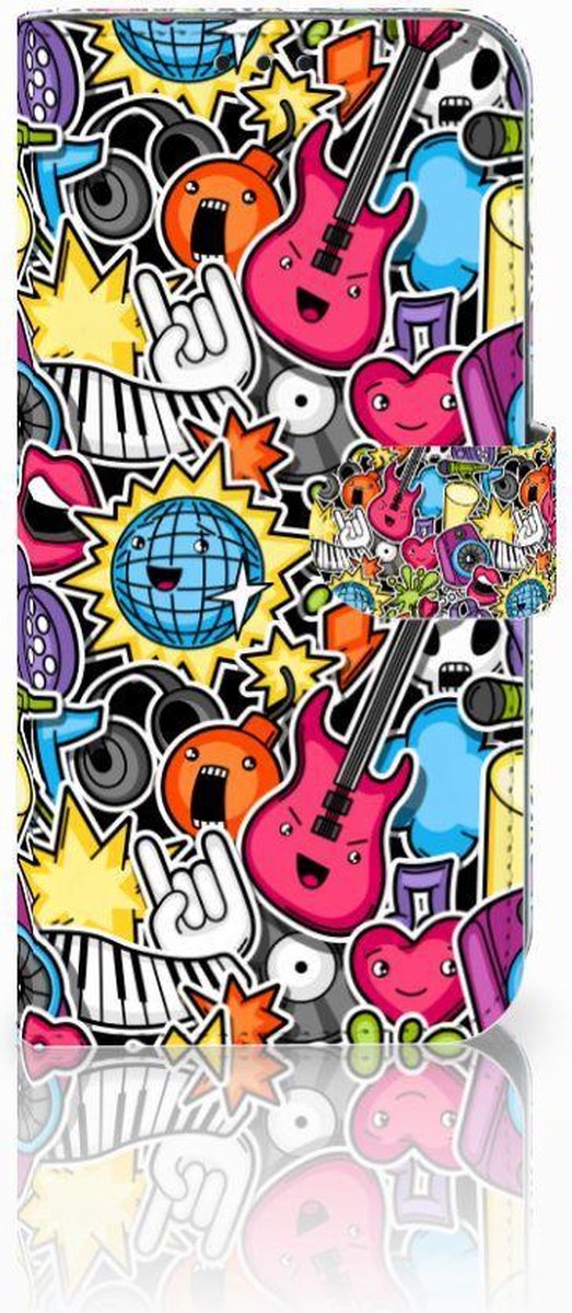 Honor 10 Lite Wallet Case met Pasjes Punk Rock