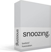 Snoozing - Badstof - Hoeslaken - Lits-jumeaux - 200x200 of 180x200/220 cm - Grijs