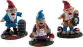 Lemax - Zombie Garden Gnomes -  Set Of 3