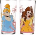 Disney Princess Drinkglazen Assepoester en Belle - 250 ML – 2 stuks