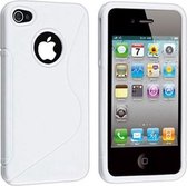 Apple iPhone 4 / 4S Silicone Case s-style hoesje Wit