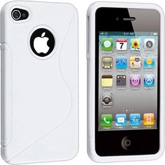 leider Proficiat het doel Apple iPhone 4 / 4S Silicone Case s-style hoesje Wit | bol.com