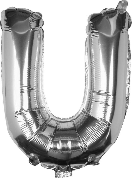 Ginger Ray Pick & Mix - Folieballon letter U - zilver