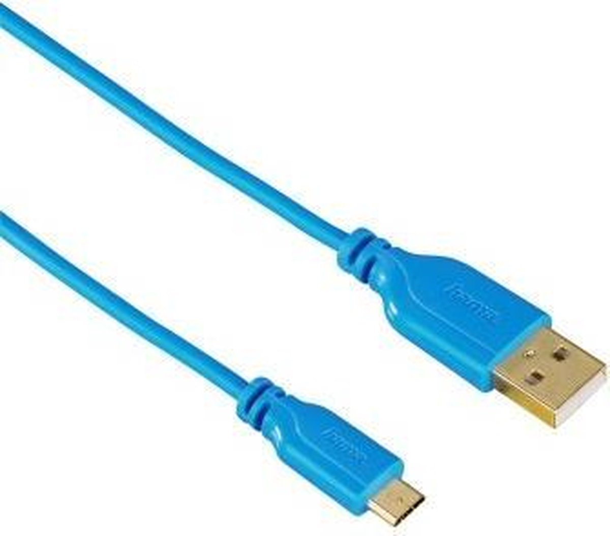 Hama USB A - Micro-USB B M/M 0.75m USB-kabel USB 2.0 0,75 m Blauw