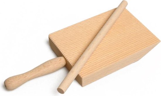 Foodiletto Gnocchi Plankje plank incl. deegrollertje met handleiding voor huisgemaakte pasta