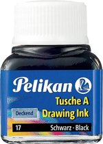13x Pelikan Oost-Indische inkt zwart, flesje van 10 ml