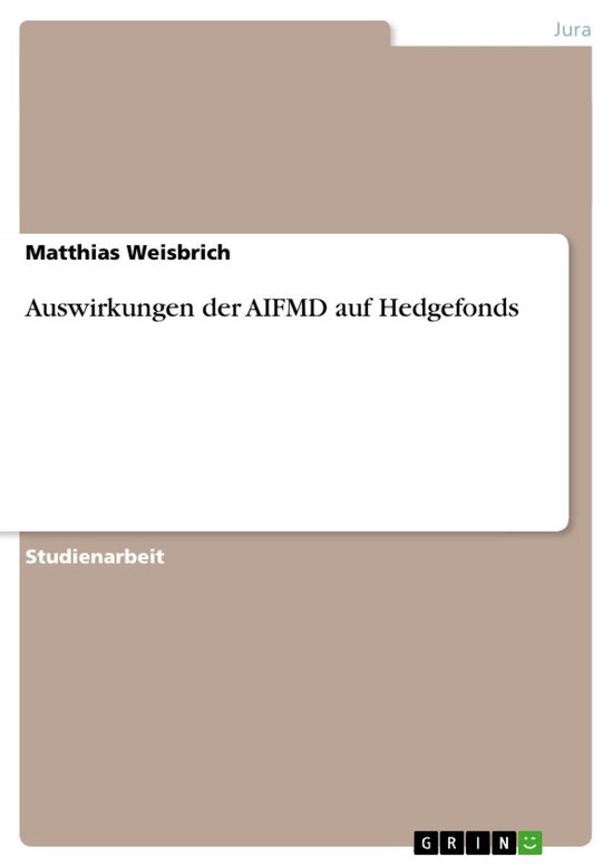 Auswirkungen der AIFMD auf Hedgefonds - cover