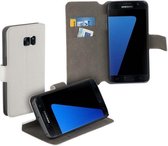 HC wit bookcase voor de Samsung Galaxy S7 wallet case hoesje