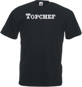 Mijncadeautje Unisex T-shirt zwart (maat XXL) Topchef