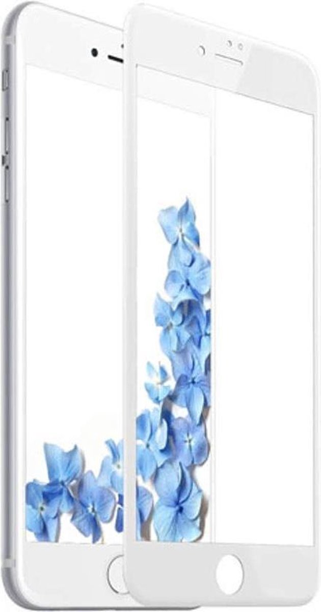 Armor 3D Curved Tempered Glass Seamless Full Screen Protector voor Apple iPhone 7 Plus / 8 Plus - Wit