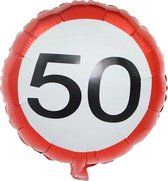 Folieballon verkeersbord 50 45 cm