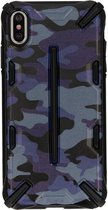 Ringke Dual X Apple iPhone XS Max Hoesje Camo Blauw