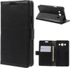 Litchi Cover wallet case cover Huawei Ascend Y540 zwart