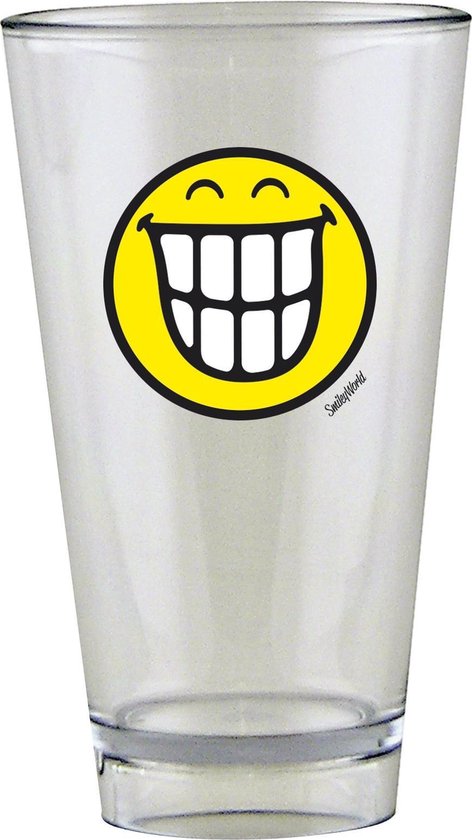 Zak!Designs Smiley Glas - 30 cl - Emoticon Teeth - Geel