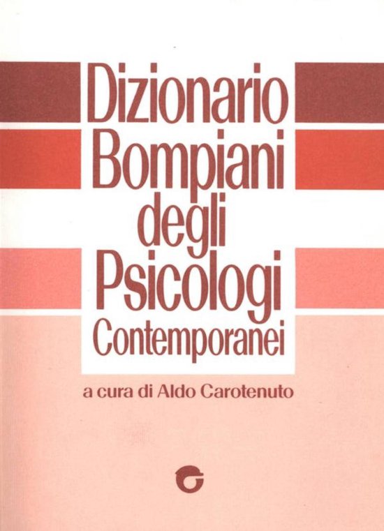 Dizionario Bompiani degli psicologi italiani - cover