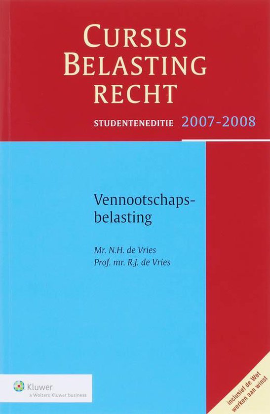 Vennootschapsbelasting Studenteneditie 2007-2008 Studentened ... - cover
