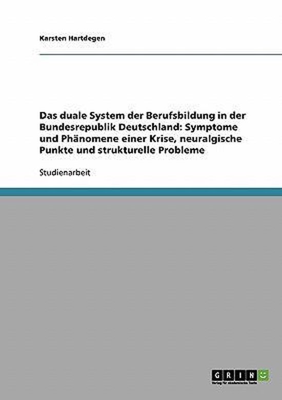 Das Duale System Der Berufsbildung in Der Bundesrepublik Deu ... - cover