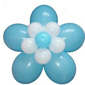 Ballonnen bloem zelf maken, Blauw, geboorte babyshower