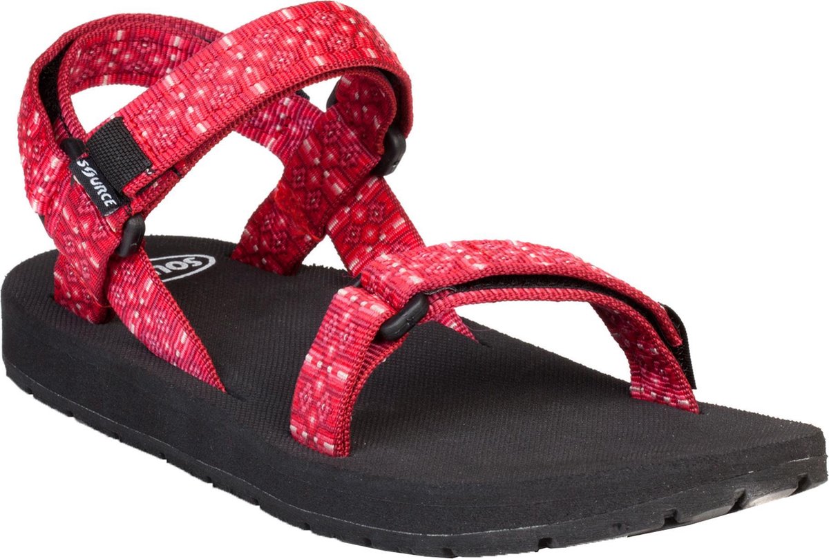 Source Classic Sandaal dames Wandelsandalen - Maat 39 - Vrouwen - rood/zwart