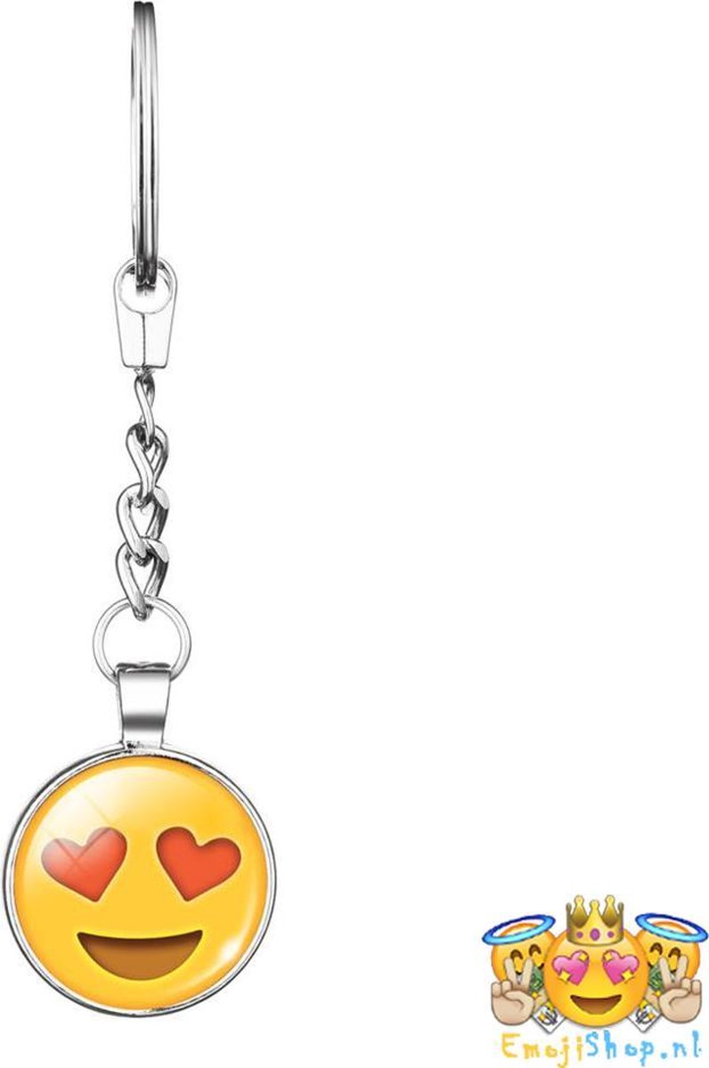 Heart Eyes Emoji Sleutelhanger - Bekend van Whatsapp - Gratis verzending