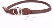 Dog's Companion Leren Sliphalsband - Lengte: 75 cm x 12 mm - Bruin