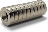 Brute Strength - Super sterke ring magneten - Rond - 15 x 4 mm met 4 mm gat - 10 Stuks - Neodymium magneet sterk - Voor koelkast - whiteboard
