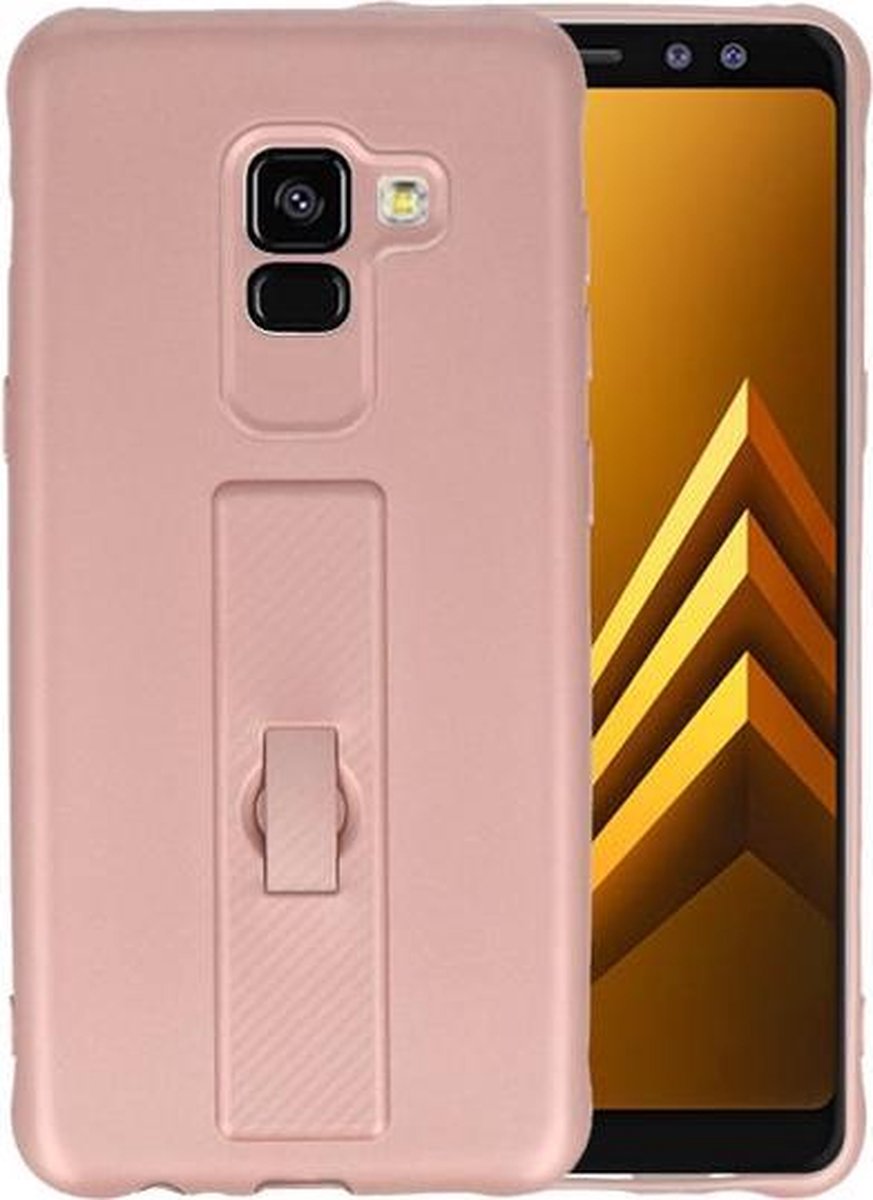 Roze Carbon serie Zacht Case hoesje voor Samsung Galaxy A8 2018