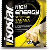 Isostar High Energy Banaan - 3 stuks Sportreep - 1 verpakking