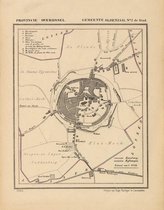Historische kaart, plattegrond van gemeente Oldenzaal-stad in Overijssel uit 1867 door Kuyper van Kaartcadeau.com