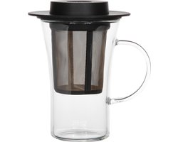 Finum Theeglas En Filter En Deksel Zwart Bistr