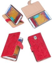 Bestcases Vintage Rood Book Cover Samsung Galaxy Note 3