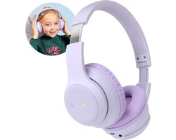 foto van iMoshion Koptelefoon Kinderen Met Led Verlichting Bluetooth - Kinder Koptelefoon / Hoofdtelefoon Draadloos Over Ear - Lila