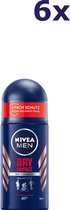 6x Nivea men deodorant roll-on Dry Impact Anti-Transpirant 50ML