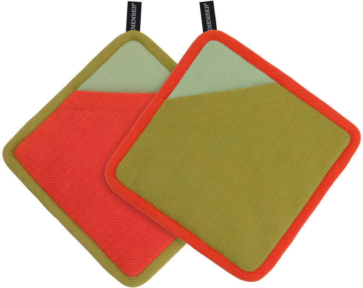Remember Pannenlap Berry Set van 2 Stuks Katoen Multicolor