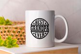 Mok Best Grandpa Ever - BestOfTheBest - Gift - Cadeau - TopNotch - Excellence - BestInClass - BesteVanHetBeste - Topklasse - Uitmuntendheid - BesteInZijnSoort