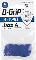 Janicek Picks - D-Grip Jazz A - Plectrum - 1.40 mm - 6-pack