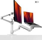 Alberenz® laptop monitor arm zilver met gasveer - Monitor Standaard - Laptop Standaard - Verstelbaar - Laptop Arm Zilver