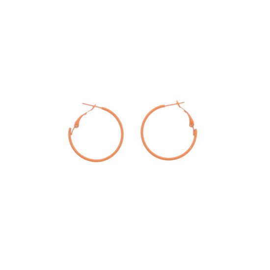 Behave Oorbellen - oorringen - neon - oranje - 3 cm