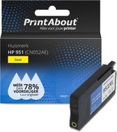 PrintAbout huismerk Inktcartridge 951 (CN052AE) Geel geschikt voor HP