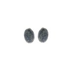 Behave Clips oreilles - boucles d'oreilles clip - bleu - époxy - ovale - 2,5 cm