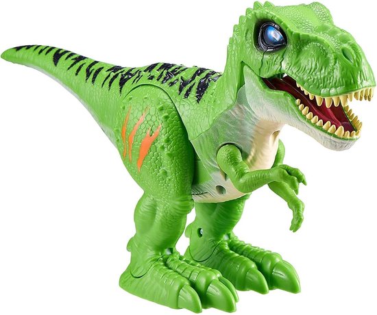 Robotspeelgoed dinosaurus groen - op batterijen werkend robotspeelgoed T-rex - batterij aangedreven