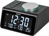 IGOODS - Wekkerradio - Digitale wekker - Snooze/slaap-functie - Met dimbaar display - Dual USB