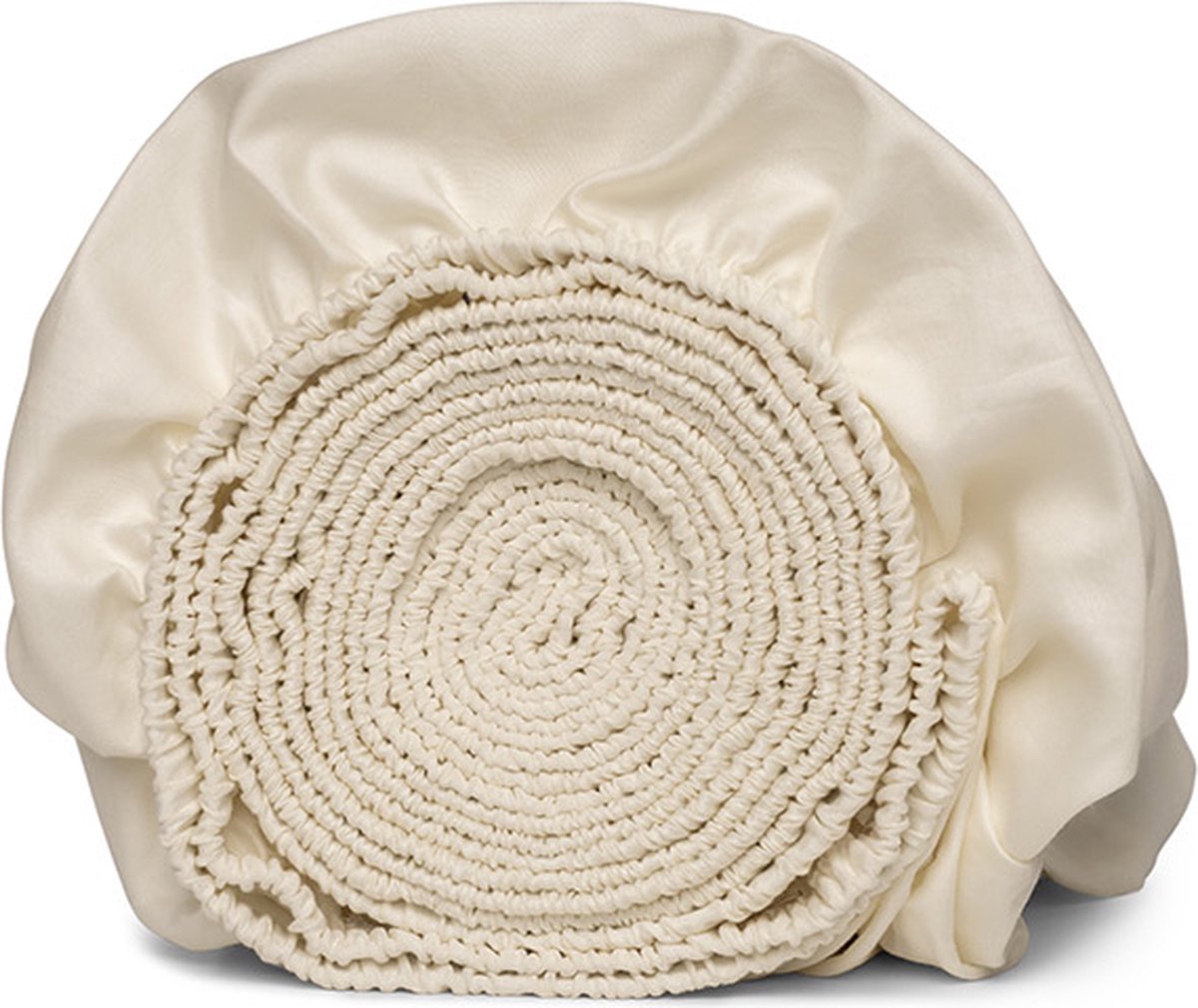 Yodormi - Hoeslaken - 100% biologisch katoen - Satijnweving - Premium enkeldraads - Elastiek rondom - Warm wit - 160x200x30