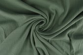 10 meter mousseline stof op rol - Oud groen - 135cm breed - Double gauze op rol