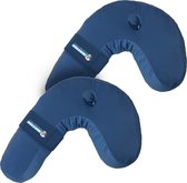 Side Sleeper Pro Memory Foam hoofdkussen – Set of 2 - Zijslaperkussen met traagschuim - Slaapkussen met contour voor ergonomische pasvorm – Orthopedisch J-vormig kussen met neksteun verbetert de slaaphouding