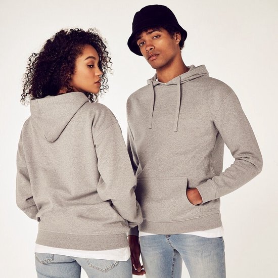 Hoodie grijs met vleugels van pailletten main image 0