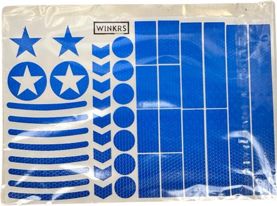 Fietsreflector - Reflecterende Veiligheids stickers blauw - Reflectie tape voor in het verkeer - Maak wandelwagens, koffers, buggy's, skelters, helms, fietsen etc goed zichtbaar in het donker. van MrGoods — afbeelding 2