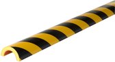 Dancop - Beschermingsprofiel voor buizen en leidingen - Type R50 - Stootrand - Zelfklevend - Geel/Zwart - 1 meter