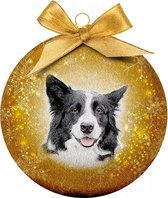 Plenty Gifts Kerstbal Frosted Border Collie 10CM